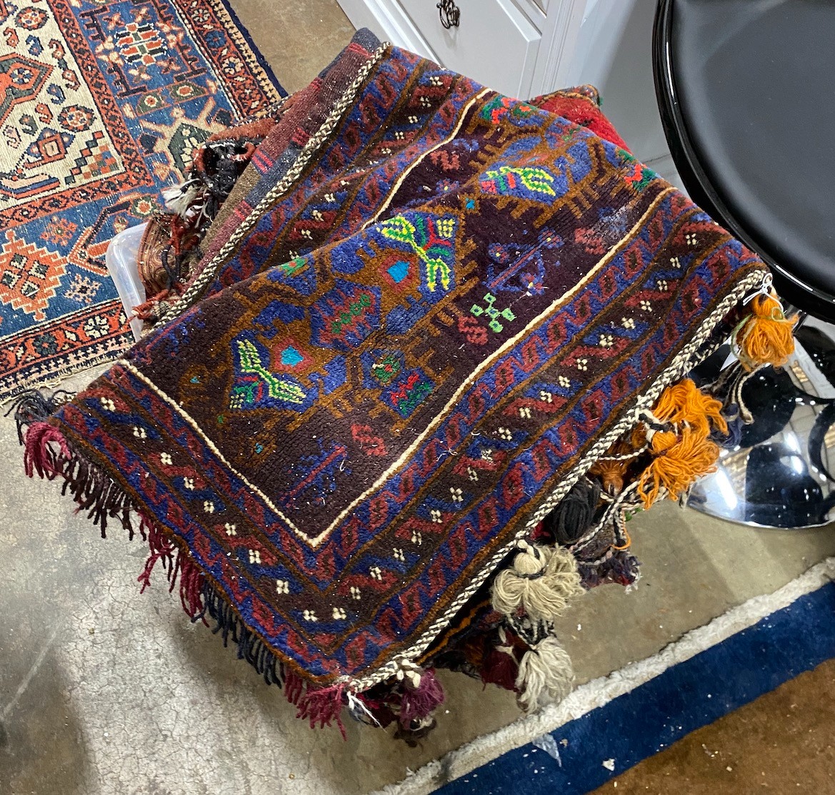 A group of assorted Caucasian saddlebags and other small rugs